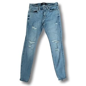 Light blue, super skinny hollister jeans. W 28 L 30